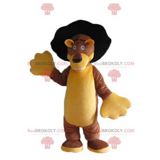Mascote leão marrom e amarelo macio e fofo - Redbrokoly.com