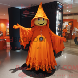 Máscara de bruxa laranja...