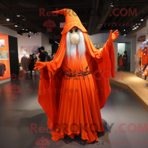 Orange heks maskot kostume...