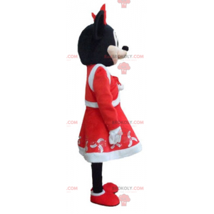 Minnie Mouse maskot klädd i juldräkt - Redbrokoly.com