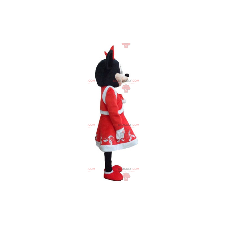 Minnie Mouse maskot klädd i juldräkt - Redbrokoly.com