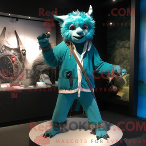 Turquoise messenwerper...