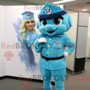 Cyan Marine Recon maskot...