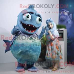 Piranha-mascottekostuum...