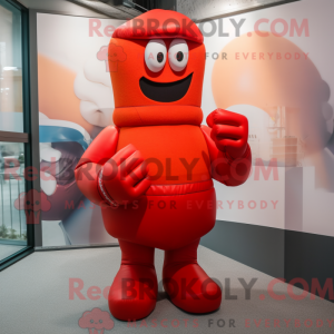 Rød boksehandske maskot...