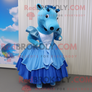 Blauer Tapir Maskottchen...