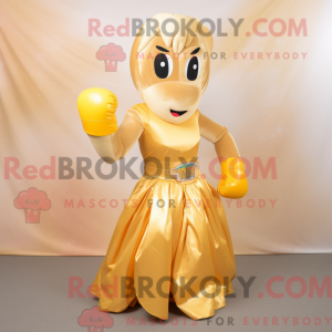 Gold Boxing Glove mascot...