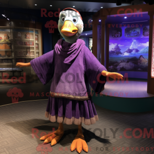 Purple Geese mascot costume...