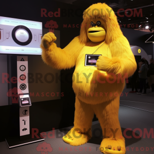 Yellow Sasquatch mascot...