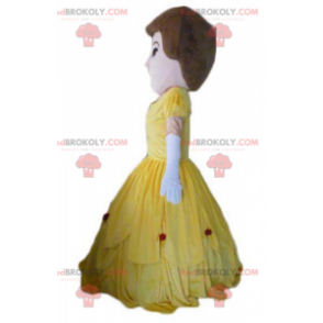 Mascotte de femme de princesse en robe jaune - Redbrokoly.com