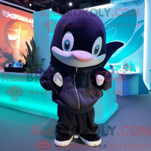 Cyan Killer Whale maskot...