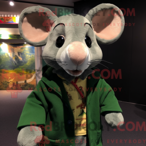 Groene muis mascottekostuum...