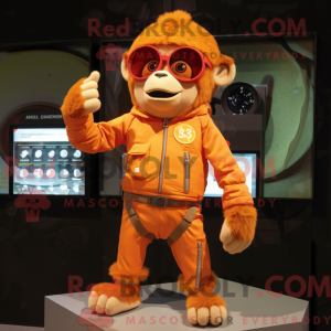 Orange Monkey maskot...