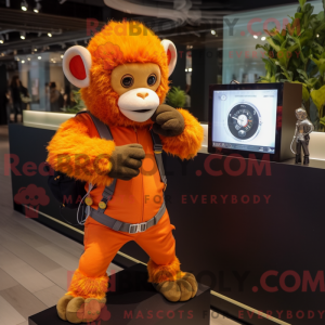 Máscara de macaco laranja...