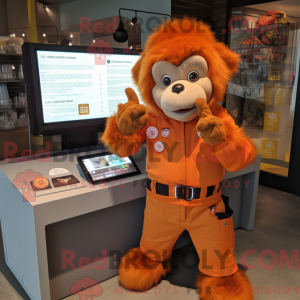 Orange Monkey maskot...