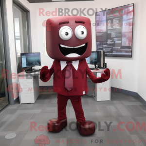 Maroon Computer mascot...