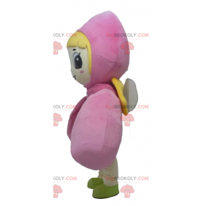 Mascot chica rubia con alas pequeñas - Redbrokoly.com