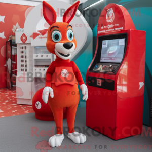 Red Gazelle mascot costume...