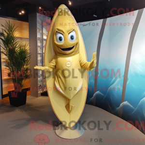 Guld surfbræt maskot...
