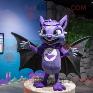 Lilla flagermus maskot...