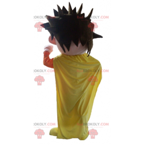 Superhero mascot dressed in orange and yellow - Redbrokoly.com