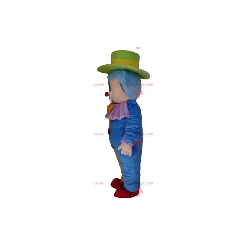 Doce e fofa mascote palhaço multicolorido - Redbrokoly.com