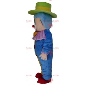 Doce e fofa mascote palhaço multicolorido - Redbrokoly.com