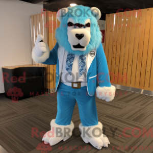Sky Blue Buffalo mascot...