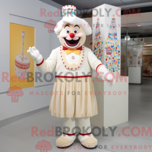 Cream Klovn maskot kostume...