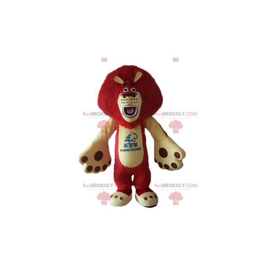Alex mascot famous lion of Madagascar cartoon - Redbrokoly.com
