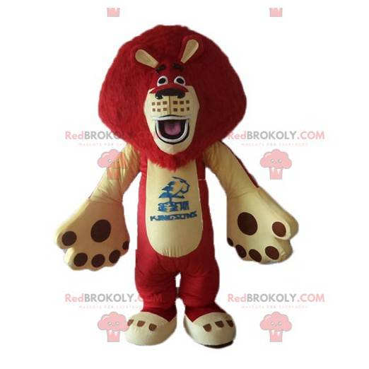 Alex mascot famous lion of Madagascar cartoon - Redbrokoly.com