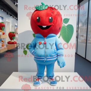 Sky Blue Strawberry mascot...