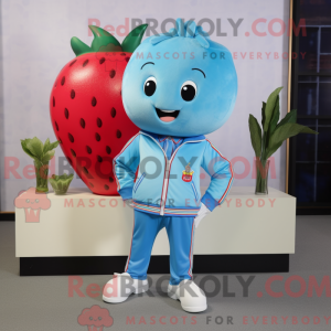 Sky Blue Strawberry mascot...