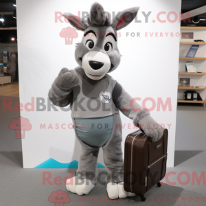 Grå esel maskot drakt...