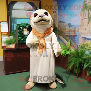 Cream Sea Lion mascot...