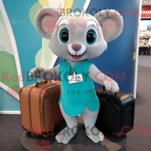 Blågrøn Dormus maskot...