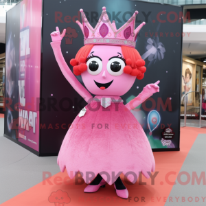 Rosa Queen-maskotdraktfigur...