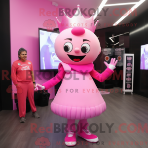 Pink Queen mascottekostuum...