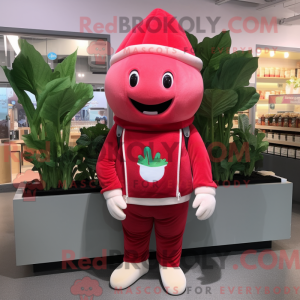 Röd reddik maskot drakt...