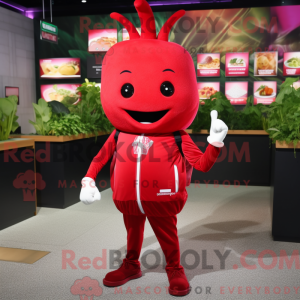 Red Radijs mascottekostuum...