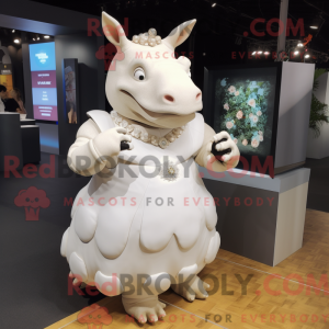Cream Rhinoceros mascot...
