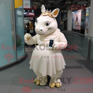 Cream Rhinoceros mascot...
