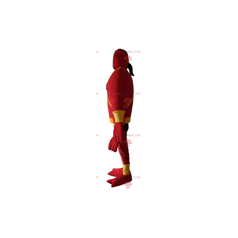 Red and yellow fantastic creature mascot with 4 arms - Red and yellow fantastic creature mascot with 4 arms -