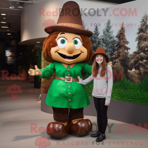 Brun Leprechaun maskot...