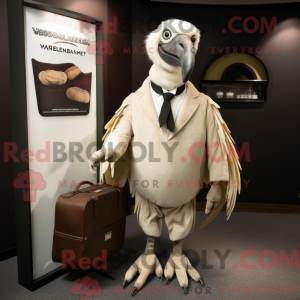 Crème gier mascottekostuum...