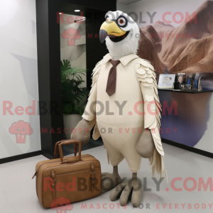 Crème gier mascottekostuum...
