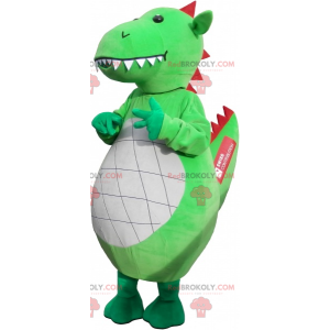 Mascote gigante dragão verde impressionante - Redbrokoly.com