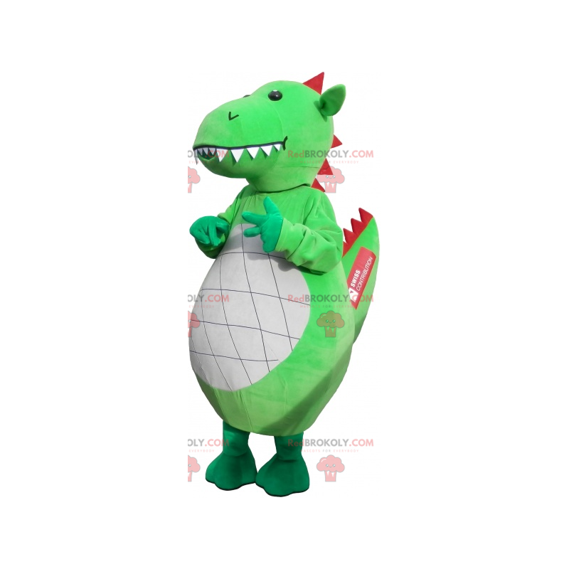 Giant and impressive green dragon mascot - Redbrokoly.com