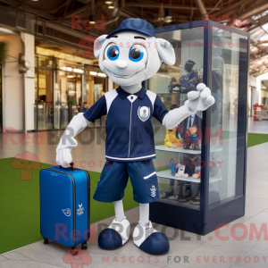 Navy Soccer Goal mascot...