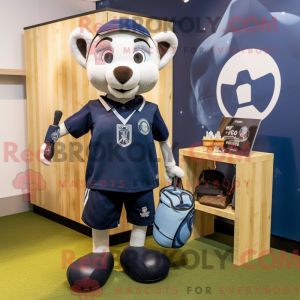Navy Soccer Goal mascot...